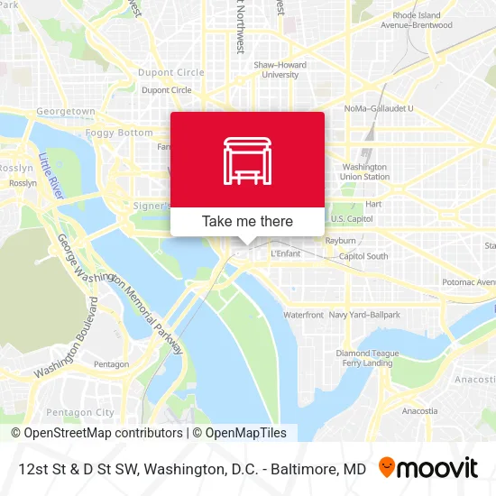 Mapa de 12st St & D St SW