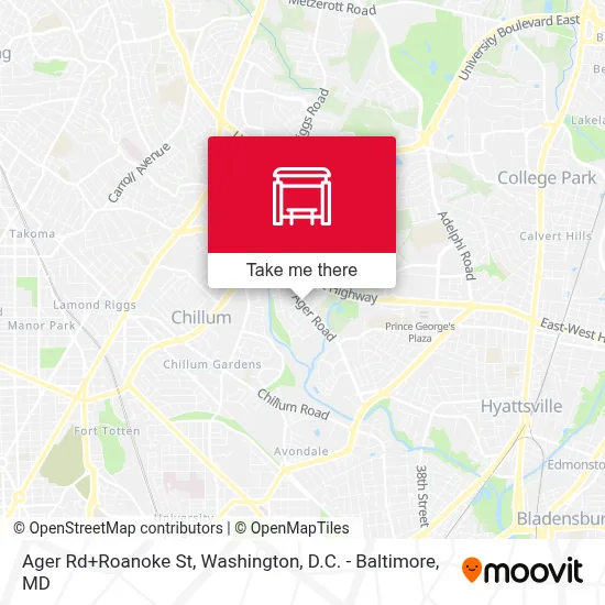 Ager Rd+Roanoke St map