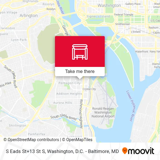 S Eads St+13 St S map