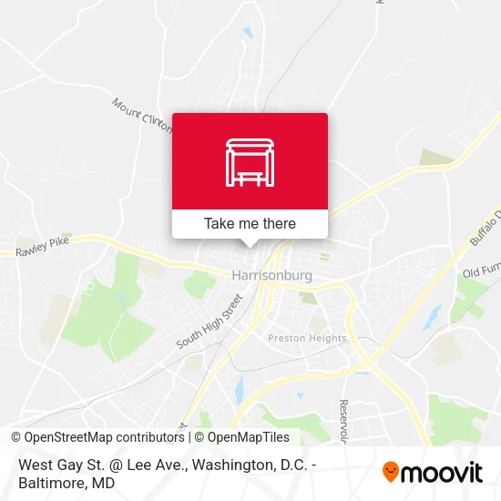 Mapa de West Gay St. @ Lee Ave.