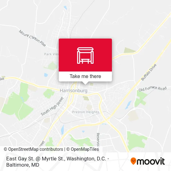 Mapa de East Gay St. @ Myrtle St.