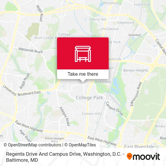 Regents Drive And Campus Drive map