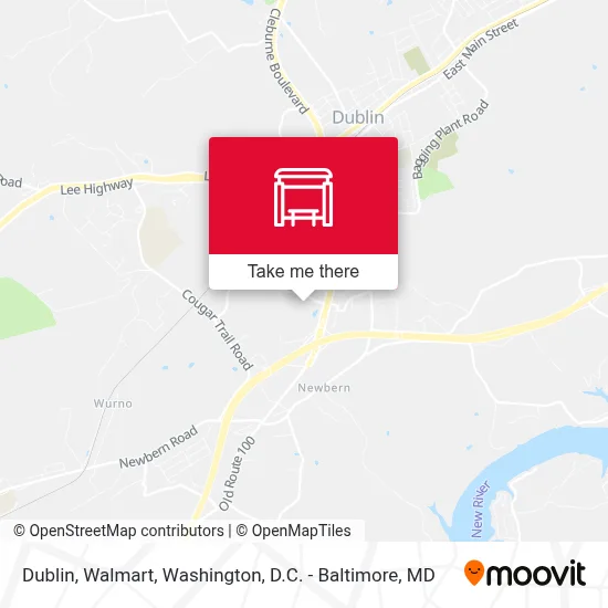 Dublin, Walmart map