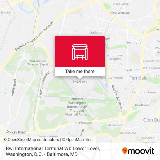 Bwi International Terminal Wb Lower Level map