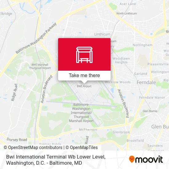 Bwi International Terminal Wb Lower Level map