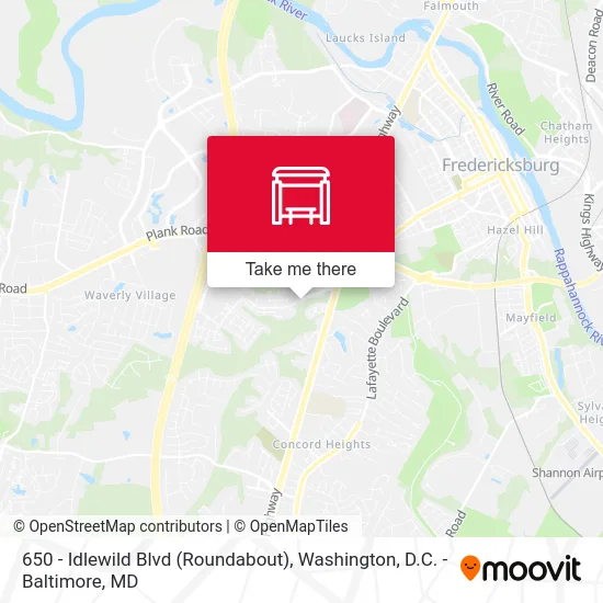 650 - Idlewild Blvd (Roundabout) map