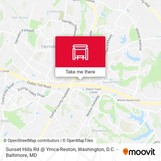 Sunset Hills Rd @ Ymca-Reston map