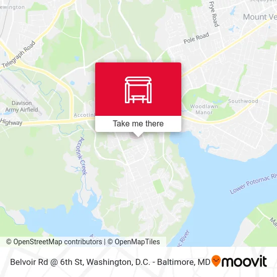 Belvoir Rd @ 6th St map
