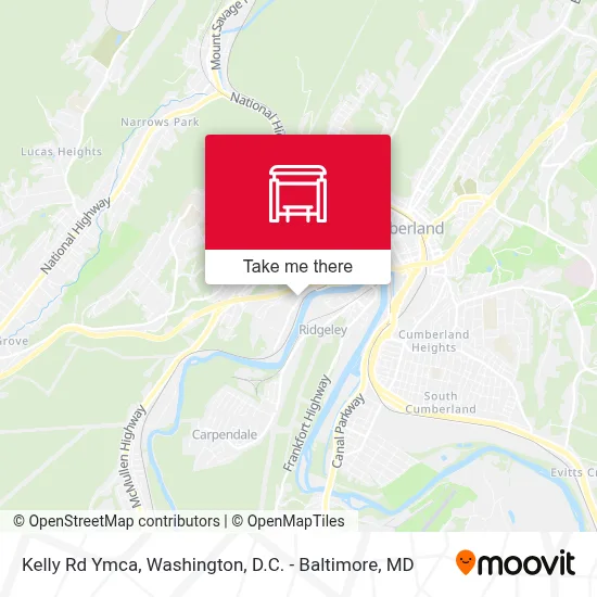 Kelly Rd Ymca map