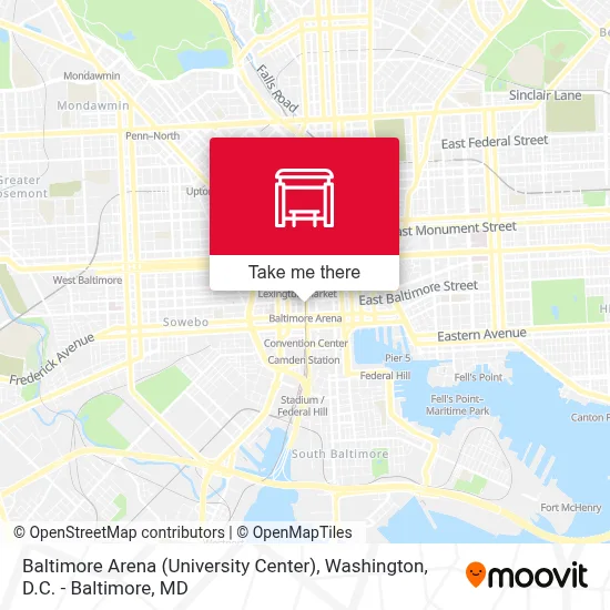 Baltimore Arena (University Center) map