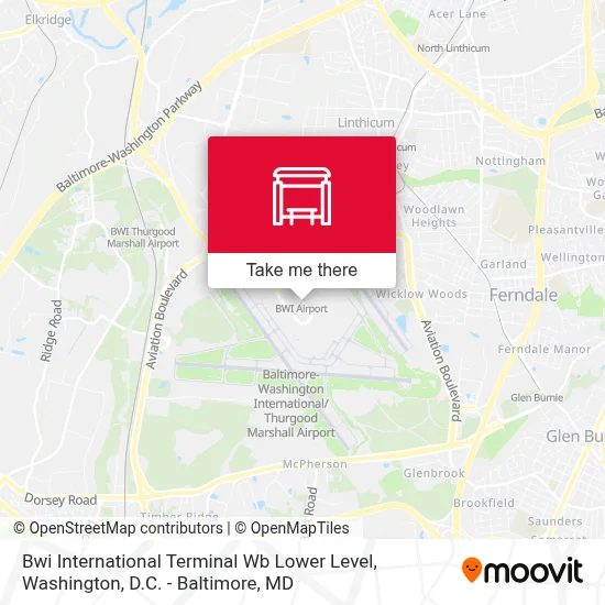 Bwi International Terminal Wb Lower Level map