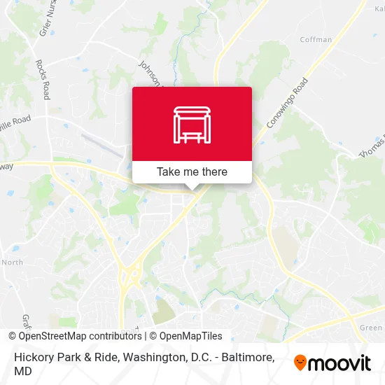 Hickory Park & Ride map