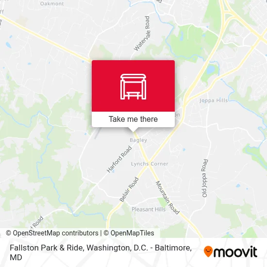 Fallston Park & Ride map