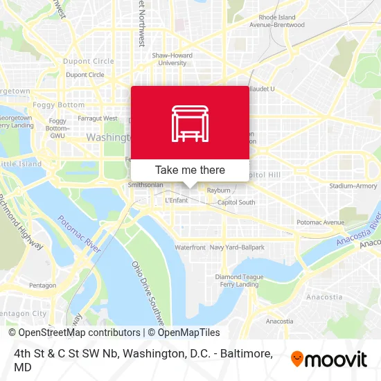 4th St & C St SW Nb map