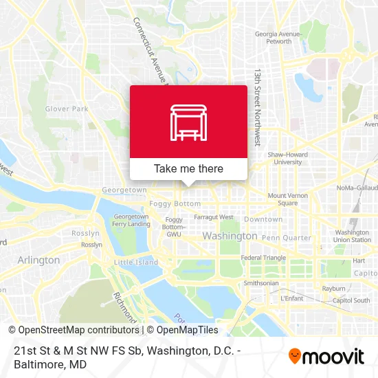 21st St & M St NW FS Sb map