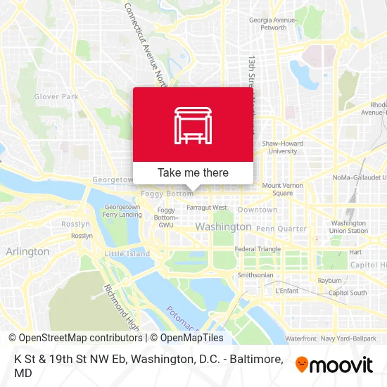 K St & 19th St NW Eb map