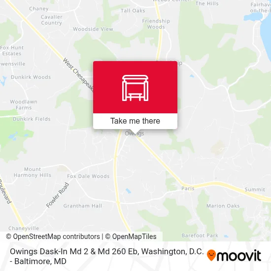 Owings Dask-In Md 2 & Md 260 Eb map