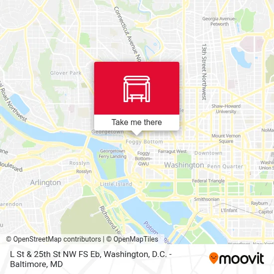 L St & 25th St NW FS Eb map