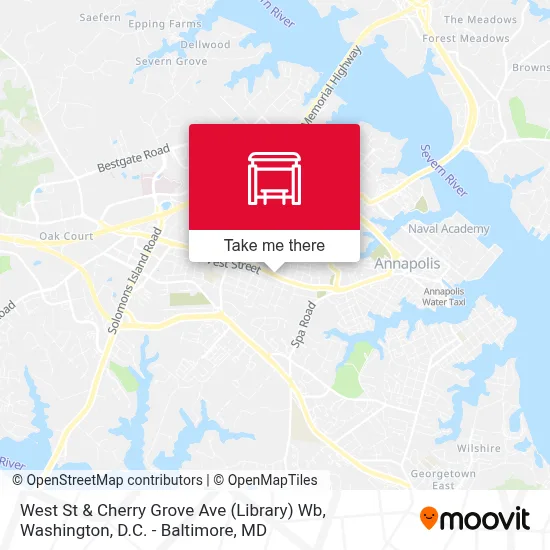 West St & Cherry Grove Ave (Library) Wb map