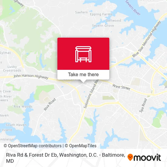 Riva Rd & Forest Dr Eb map