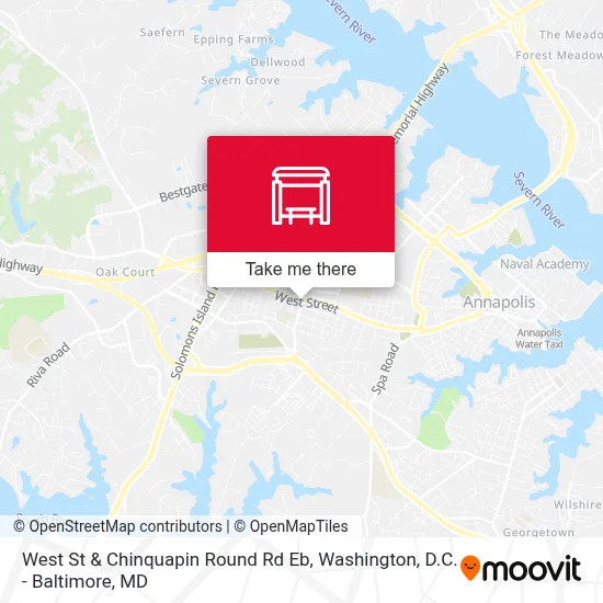 West St & Chinquapin Round Rd Eb map