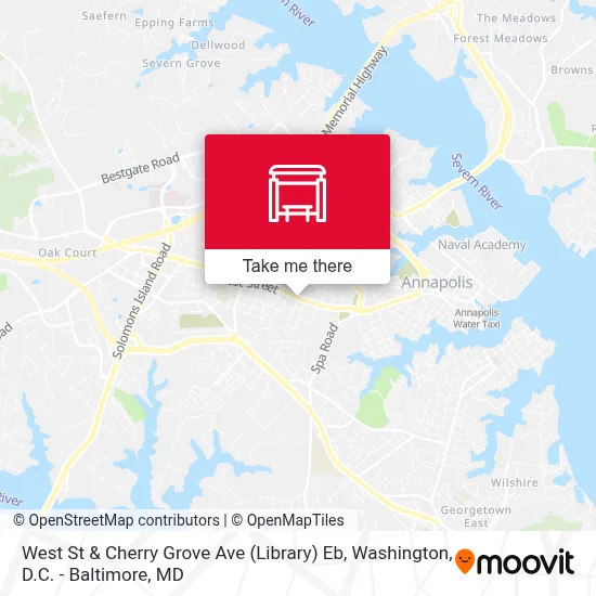 West St & Cherry Grove Ave (Library) Eb map