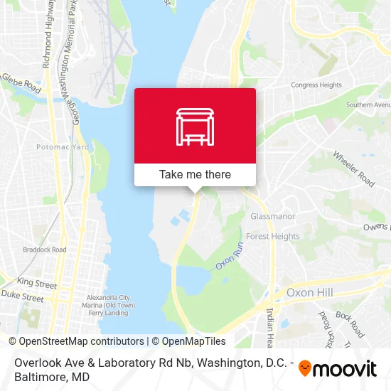 Overlook Ave & Laboratory Rd Nb map