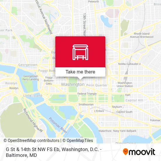 G St & 14th St NW FS Eb map