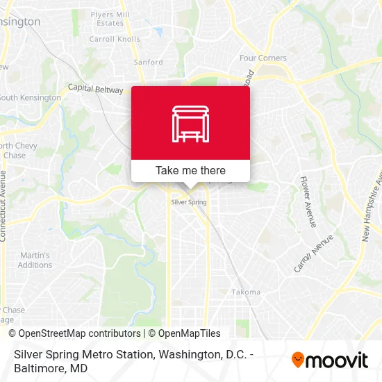 Silver Spring Metro Station map