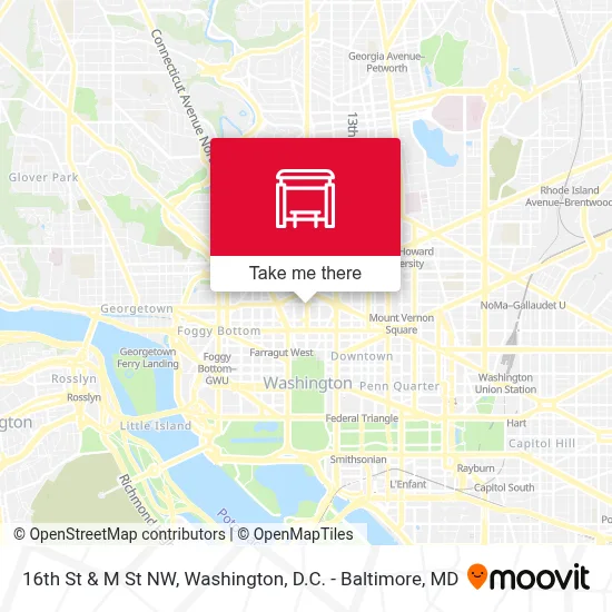 16th St & M St NW map
