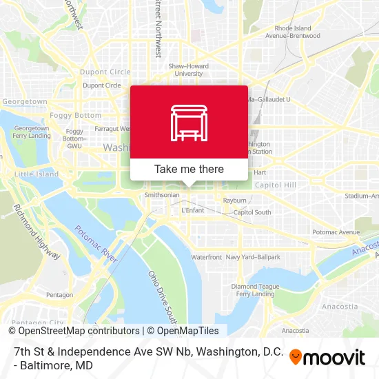 7th St & Independence Ave SW Nb map