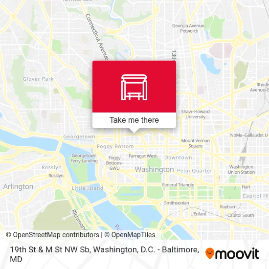 19th St & M St NW Sb map