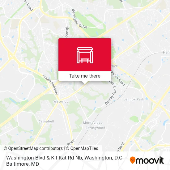 Washington Blvd & Kit Kat Rd Nb map