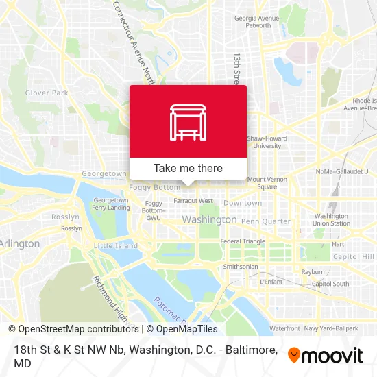 18th St & K St NW Nb map