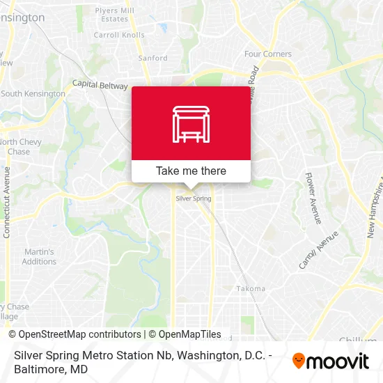 Silver Spring Metro Station Nb map