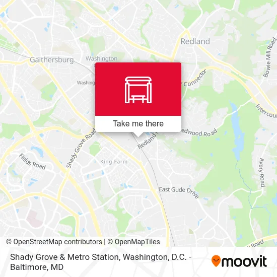Shady Grove & Metro Station map