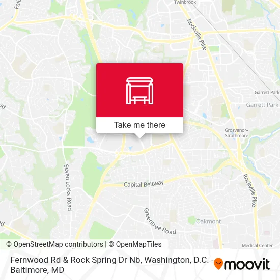 Fernwood Rd & Rock Spring Dr Nb map