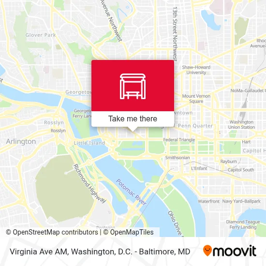 Virginia Ave AM map