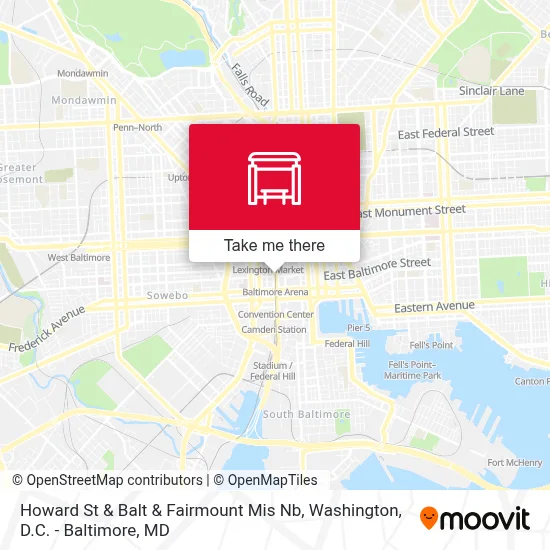 Howard St & Balt & Fairmount Mis Nb map