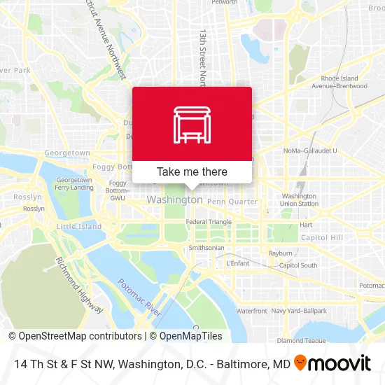 14 Th St & F St NW map