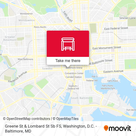 Greene St & Lombard St Sb FS map