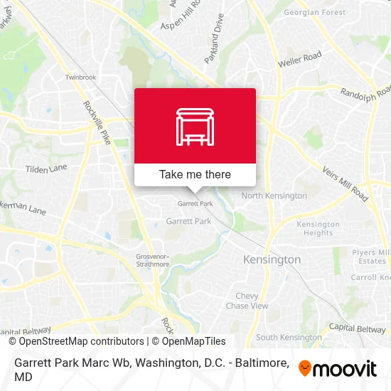 Garrett Park Marc Wb map