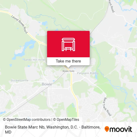 Bowie State Marc Nb map