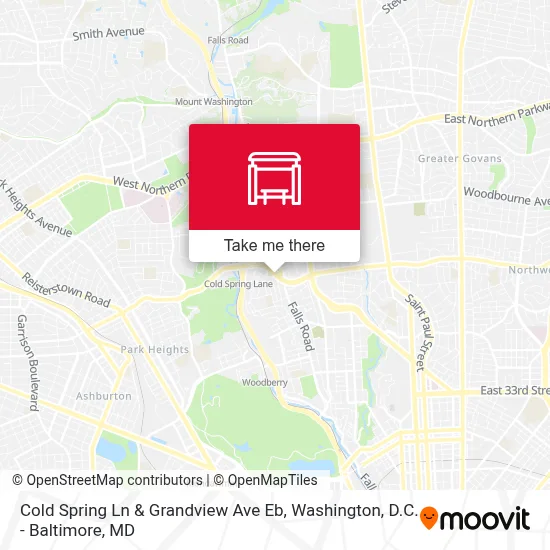 Cold Spring Ln & Grandview Ave Eb map