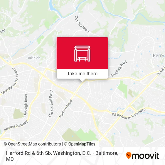 Harford Rd & 6th Sb map