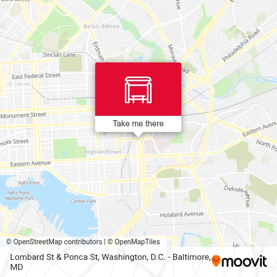Lombard St & Ponca St map