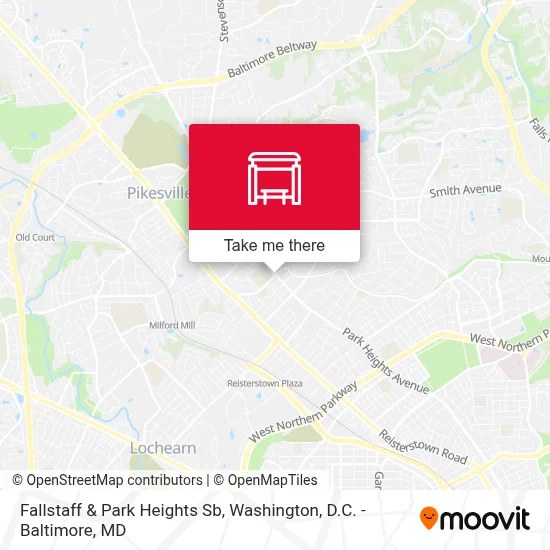 Fallstaff & Park Heights Sb map