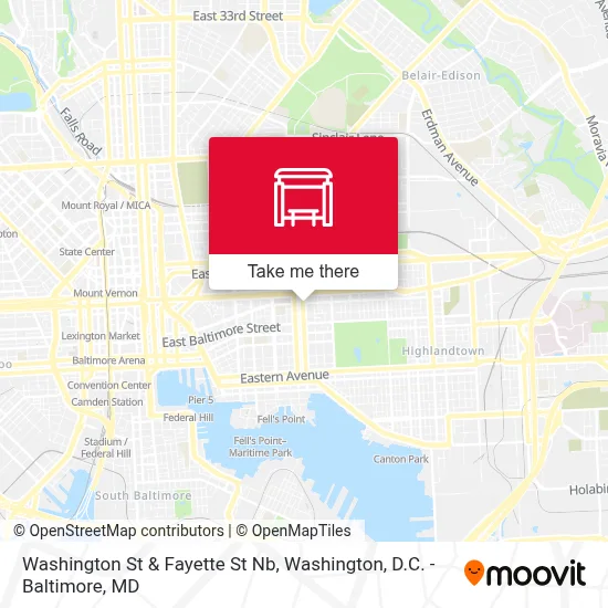 Washington St & Fayette St Nb map