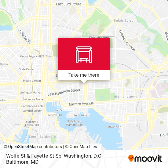 Wolfe St & Fayette St Sb map