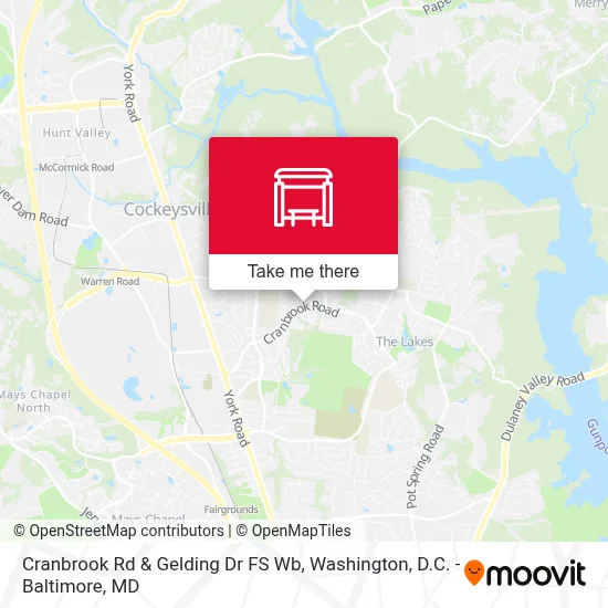Cranbrook Rd & Gelding Dr FS Wb map